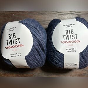 Big Twist Icing Yarn in Navy Blue